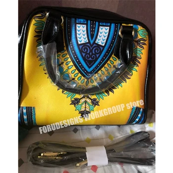 FORUDESIGNS Polinēzijas Āfrikas Plumeria 3D, Blue Print, Somas Luksusa PU Ādas Plecu Somas Sievietēm, 2gab/set Messenger Bag