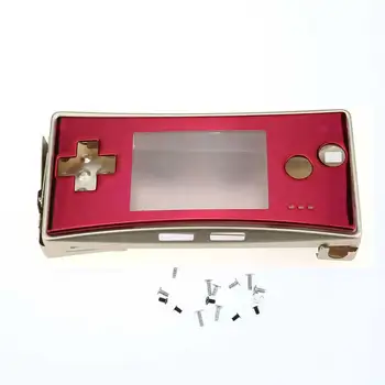 YuXi Metāla Korpuss Apvalks gadījumā par Nintend game boy Micro GBM priekšējo aizmugurējo Vāciņu Faceplate Akumulatora Turētājs w/ Skrūvju Nomaiņa