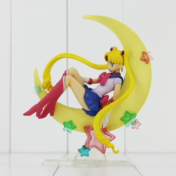 3 Stili Anime Sailor Moon Tsukino Vainagu Chibi-Asv Helios Jūrnieks Chibi Mēness Rīcības Attēls Statuetes Modelis Rotaļlietas
