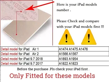 Folio Coque iPad 2017 2018 9.7 5 6 iPad Air 1 Air 2 Gadījumā Magnētisko Smart A1566 A1822 PU Statīvu, lai iPad 2018 Gaisa 2 Vāciņš