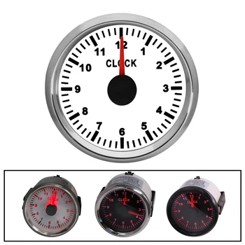 0-12 Stundas Skaitītāja Rādītājs Pulkstenis, Sarkans Apgaismojums Platums Ar Multi-spraudnis-Ligzda
