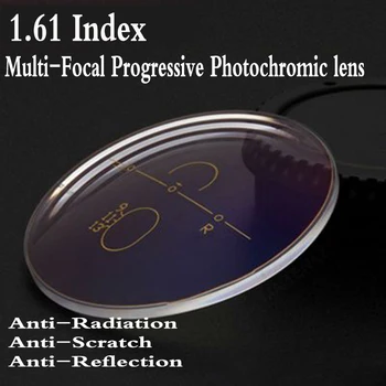 1.61 Indekss Asfēriskie Multi-Focal Pakāpeniski Photochromic Objektīvs CR-39 Recepšu Tuvredzība vecuma tālredzība Acu Brilles, Lēcas RS236