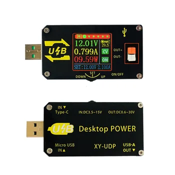 1 XY-UDP Ciparu USB DC DC Pārveidotājs CC CV 0.6-30V 5V, 9V 12V 24V 2A 15W Strāvas Modulis Darbvirsmas Regulējams Regulētajiem barošanas