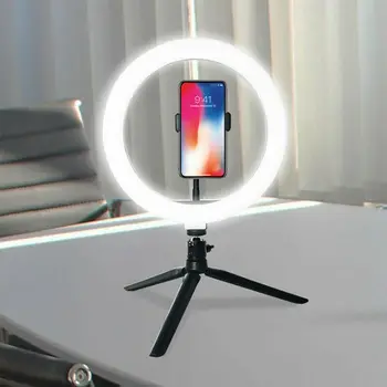 10 Collu LED Ring Light Aizpildīt Lampas Foto Video Aptumšojami Gredzenu Lampas Statīvs Statīvs Selfie Kameru Yutube Live Video Grims