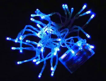 10pcs 2M 20 LED String Pasaku gaismu Ziemassvētku Puse, kāzu Dārza Pagalmā Nometnē Dekori Gaismas Bateriju darbināmas-8 krāsas optioal