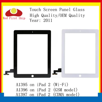 10Pcs/daudz Par Ipad 2 Touch Screen Digitizer Touch Panelis Stikla Lēcu IPAD 2 A1395 A1396 A1397 LCD Priekšējo Ārējo Nomaiņa