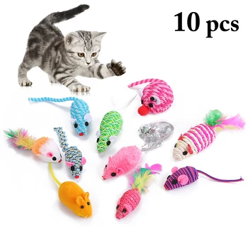10pcs Maz Pele, Kaķis Rotaļlietas Reālu Skaņu Pet Rotaļlietas, Pelēm, Kaķiem, Gatos Rotaļlietas Peles Produktu Gatos Productos Para Mascotas