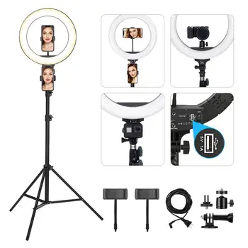 14 collu, 10 collu LED Ring Light Fotogrāfija Selfie Statīva Stends Selfie Tālruņa Sporta Camer Studija Youtube Aplauzums Par Tiktok