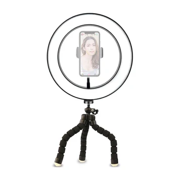 16cm 26cm Led Selfie Gredzens Luktura Gredzenu Aizpildīt Gaismas ar Mini Astoņkāji Statīva Turētājs ar Klipsi, Telefona Youtube Grims Video Live