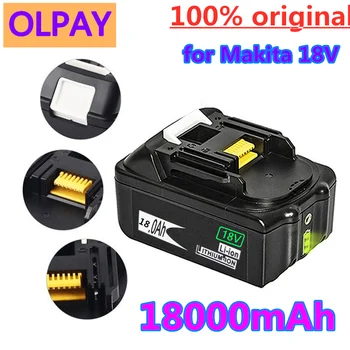 18V 18000mAh 18.0 Ah RechargeableFor Makita elektroinstrumentu Akumulatoru ar LED Li-ion Nomaiņa LXT BL1860B BL1860 BL1850 &8.8&10.8 Ah