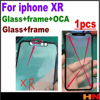 1gb auksta Priekšējā Ekrāna Stikla Ar Rāmi OCA iphone XR 5.8 remonts black Nomaiņa