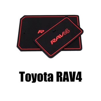 2013 2016 2017 2018 Toyota RAV4 40 XA40 Auto Groove Vārtiem Spēļu Elkoņbalsti Uzglabāšanas Gumijas neslīdošu Kausa Mat