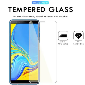 3Pcs Rūdīta Stikla Samsung Galaxy J6 J4 Plus J6Plus A4 A6 J8 A7 2018 Screen Protector For Samsung Galaxy A8 Plus 2018, Stikls