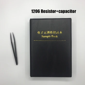 4250pc 1% 1206 smd rezistors komplekts + 2000pc kondensators sortimentu izlasi grāmatu pretestība grāmatu kondensators pretestība pack