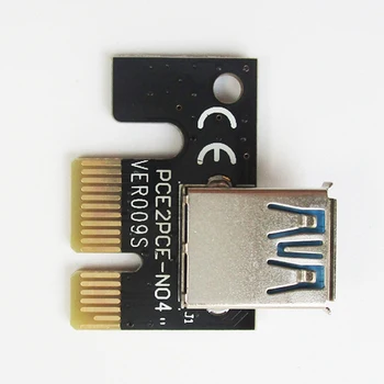 6 Gab. VER009S USB 3.0 PCI-E Stāvvadu Express 1X 4X 8X 16X Extender Stāvvadu Adaptera Karti 15Pin SATA 6 Pin Power Cable - 60cm
