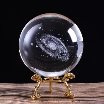6CM Saules Sistēmas Bumbu 3D Miniatūrā Planētas Lāzera Iegravēts Modelis Sfērā Stikla Galaxy Kosmiskā bumbiņu Rotājumu Mājas Dekoru, Dāvanu