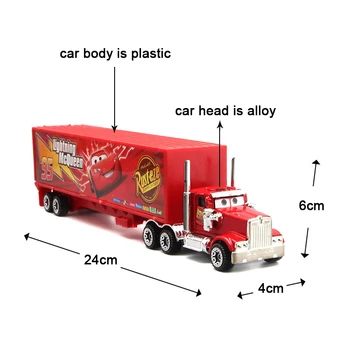 7Pcs/komplekts Disney Pixar Automašīnām, 3 Zibens McQueen Jackson Vētra Cruz Mater Mack Tēvocis Truck 1:55 Lējumiem Metāla Auto Modelis Zēns Rotaļlietas