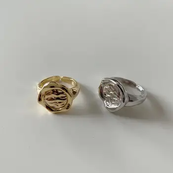 925 sterling sudraba gredzens modes retro Maria gredzens Nelegālo bump tekstūra abstrakta personība, vīriešiem, sievietēm, zēnu, meiteni, roku rotaslietas