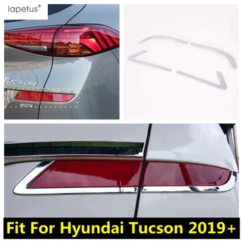 Aizmugures Bamperis Miglas Lukturu Rāmis, Vāks Melns, piemērots Hyundai Tucson 2019 2020 ABS Chrome Ārpuses Pārbūvi Komplektu Piederumi