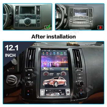 Android 8.1 Tesla Stila Automašīnas Radio Vertikāla Ekrāna Infiniti FX FX25 FX35 FX37 2003+ GPS Navigācijas Ieraksti Multivides stereo