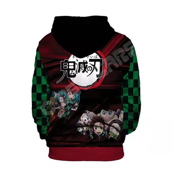 Anime Demon Slayer Hoodies Japāņu Anime Kimetsu nav Yaiba sporta Krekls Džemperis Ikdienas Kabatas Hoodies