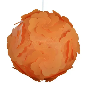 Apelsīnu 300MM Ziedlapiņu Zieds Mūsdienu Laikmetīgās DIY Elementi IQ Jigsaw Puzzle Lampas Toni, Griestiem Kulons Lampas Bumbu Gaismas Apgaismojums
