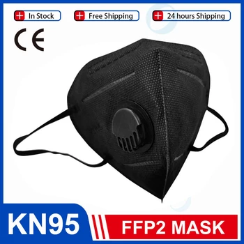Atkārtoti KN95 FFP2 Maska vārstu, Respiratori Sejas Maska kn95 ffpp2 fpp2 Sejas Maska 5 Slāņa Aizsardzība Pret putekļiem Maska Sejas Aizsardzības