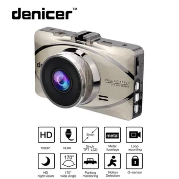 Automašīnas DVR Kamera, Full HD 1080P 170 Grādu Platleņķa Disku Ierakstītājs 3.0