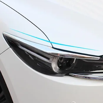 Automašīnas vadītājs, gaismas vāciņu,auto priekšējo gaismu apdare priekš Mazda CX-5 2017 2019 , abs chrome,auto piederumi,2gab