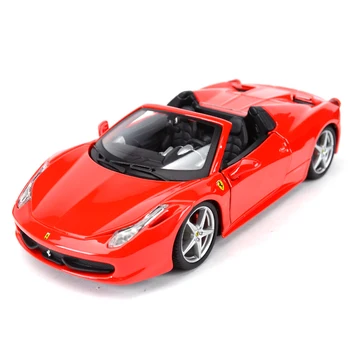 Bburago 1:24 Ferrari 458 Spider Sporta Auto Statiskā Die Cast Transportlīdzekļu Kolekcionējamus Modeļa Automašīnas Rotaļlietas