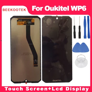 BEEKOOTEK Par Oukitel WP6 LCD ekrānu un Touch Screen Digitizer Montāža Nomaiņa Ar Tools +Līmi, Lai Oukitel WP6