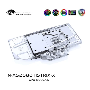 Bykski Ūdens Dzesēšanas Bloks, ASUS ROG STRIX GTX 2080TI ,VGA Bloks,GPU Vēsāks,12v 4pin,5v 3pin Gaismas Galvenes,N-AS2080TISTRIX-X