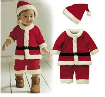 Bērni Ziemassvētku Apģērbu Komplekts 12M-3Y Baby Zēni Meitenes Ziemassvētku Uzvalks un Kleita Ziemassvētku Vecīša Tērpu Jaundzimušo Enfant Drēbes