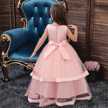 Bērniem Meitene Kūka Tutu Ziedu Kleitu Bērnu Puses Oficiālu Kāzu Kleitu par Meiteni, Princese Pirmās Komūnijas Kostīmu Jaunas Ielidošanas 2020