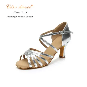 Cdso deju kurpes, Satin/PU Popuplar Augstas Kvalitātes latīņamerikas Deju Kurpes Sieviešu/Dāmu/Tango&Salsa 5.5 cm /7cm Papēdi