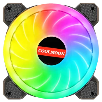 Coolmoon XG01 RGB Gadījumā Ventilatoriem 5V ARGB Ventilatora Komplekts 5 AURA SINHRONIZĀCIJA ar INFRASARKANO staru Tālvadības Kluss 120mm Datora korpuss CPU Cooler un Radiatoru