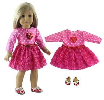 Daudz 4 GAB Jaunu Stilu Modes Augstas Kvalitātes Princese Kleita Apģērbs 18 Collu American Doll