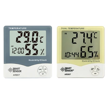 Digitālo Termometru, Higrometru, Digitālā Bezvadu Higrometru, Temperatūras un Mitruma Monitors LCD Displejs AR807 AR867