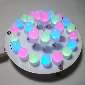DIY Komplektu Touch Kontroli RGB LED Aurora Tower Light Cube 51 TAP Elektronisko Diy Komplekti