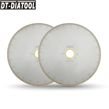 DT-DIATOOL 2gab 200/350MM Slapjš Diamond Keramikas Griešanas Disku Zāģu Asmeņi Ar Āķi, Slotu Nesa 60mm ar 50mm reduktoru, lai Flīzes Marmors