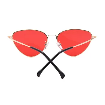 Dāmas Classic Cat Eye Saulesbrilles Ar Sarkanās Lēcas Atstarojošs Retro Toņos Oculos Sieviešu Trending Saules Brilles Luksusa Zīmolu Lunette