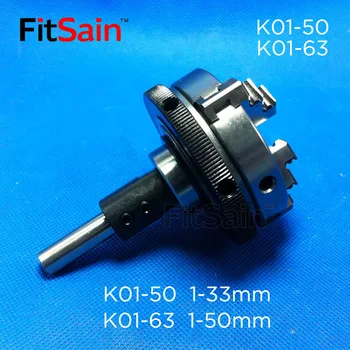 FitSain-čaks kāta diametrs 8mm/10mm trīs-žokļa self-centrēšanas roku cieši K01-63 3-žokļu Trīs-žokļa virpu čaks