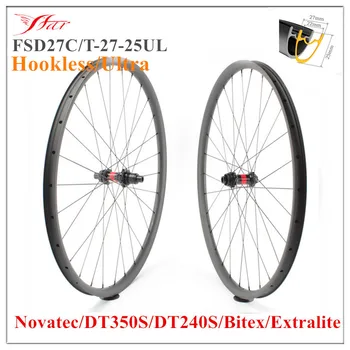 FSD27C/T-27-25UL Vieglais svars MTB oglekļa riteņiem 27.5 er hookless riteņpāru 27W x 25D XC velosipēda riteņa centrs bloķēšanas 6 skrūves Ass QR centrmezglu