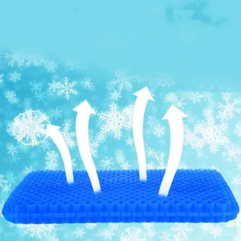 Gēla Spilvenu Elastīgu Ledus Padnon-slip Mīksto Šūnveida Auto Sēdekļa Spilvena Vasaras Elpojošs Masāžas spilvena TPE Silikona Dzesēšanas Mat