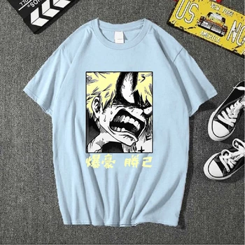 Harajuku Mans Varonis Akadēmisko T-Krekls Vīriešu Unisex Anime Multfilmu Dizaina Vīriešu Tee Kreklu Homme Vasaras Topi Ar Īsām Piedurknēm