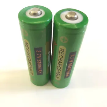 ICR18650 2gab 3,7 V 5800Mah Li-ion Baterijas, un ALL-IN-ONE Lādētāju, bateriju Lukturis Lukturis Lāzera Akumulators