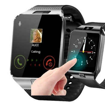 Ir 2021. Jaunu Touch Screen Smartwatch Sievietes Vīrieši Kamera, Bluetooth rokas Pulkstenis 2G SIM Kartes Smart Pulksteņi Android, Ios Aproce DZ09 Q18