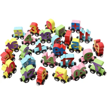 Izglītības Rotaļlietas Bērniem, Bērnu Puzzle Vilcienu Rotaļlietas Burtu/Ciparu Alfabēts Koka Krāsains Vilciens Rotaļlietas Personalizēto