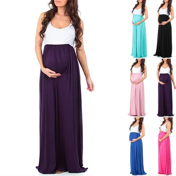 Jaunajā 2020. gada vasaras maternitātes kleita bez piedurknēm, maternitātes kleita raibs maternitātes kleita S-XL