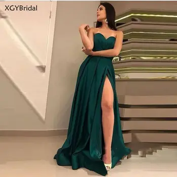Jaunas Ielidošanas 2021 Mīļotā Elegants Līnija Vakara Kleita Backless Sexy Priekšā Sadalīt vakarkleita вечернее платье Vestidos